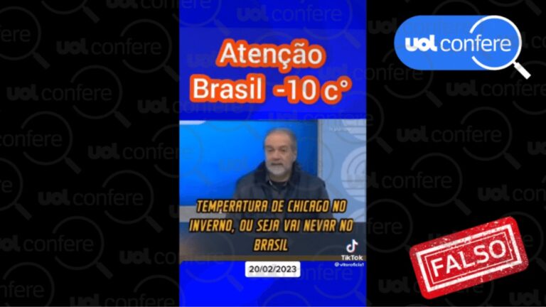 Vídeo com informações falsas sobre onde frio volta a circular