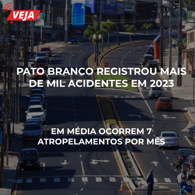 Pato Branco registra mais de mil acidentes em 23