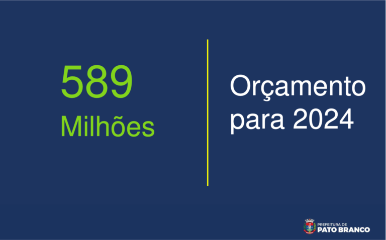 Orçamento de Pato Branco para 2024 será 11,13% maior