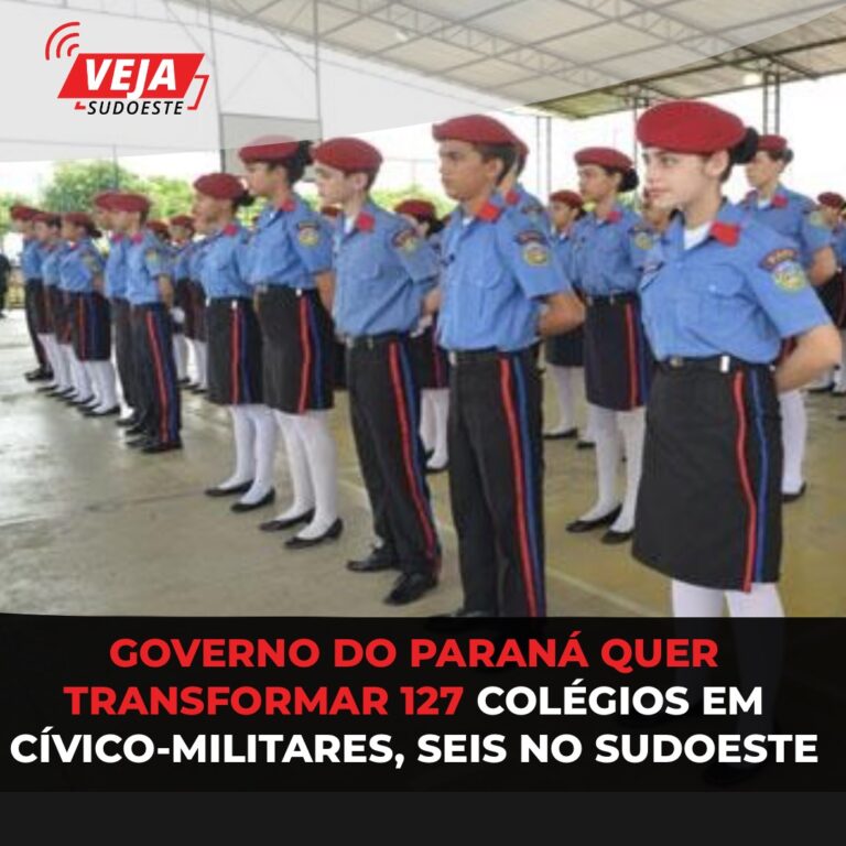 Governo do Paraná quer transformar 127 colégios em cívico-militares e abre consulta pública