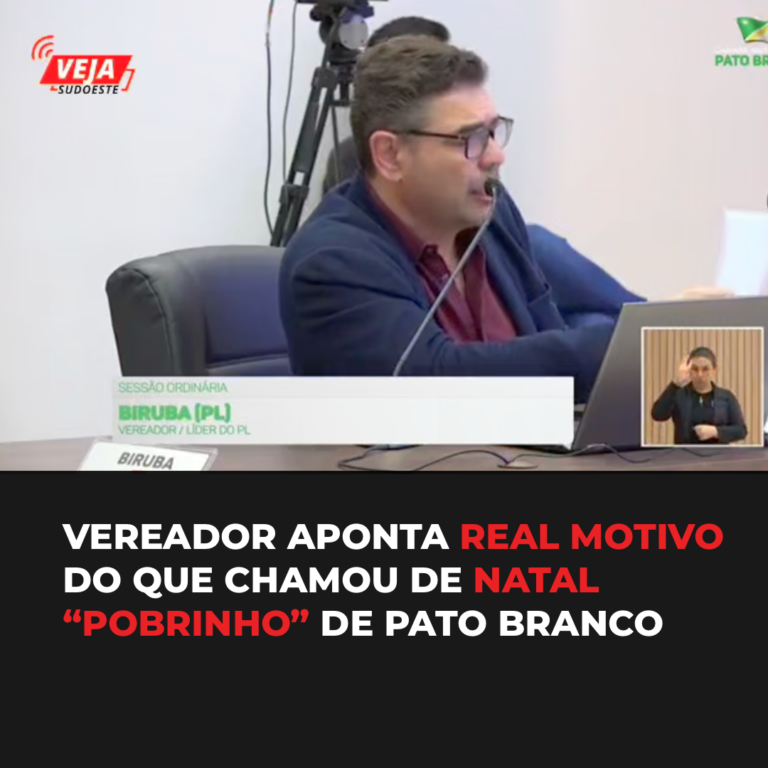 Vereador aponta real motivo do que chamou de Natal “pobrinho” de Pato Branco