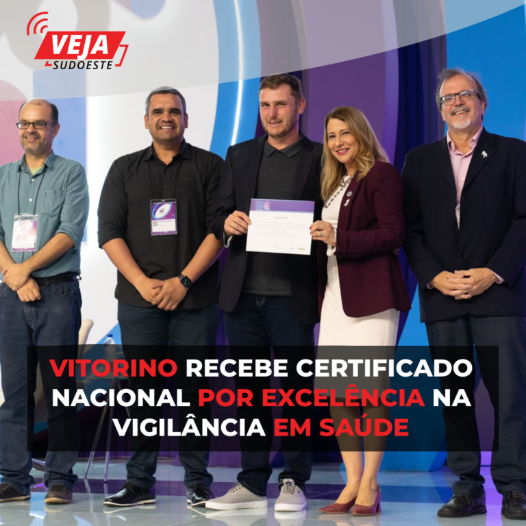 Vitorino recebe certificado nacional por excelência na Vigilância em Saúde