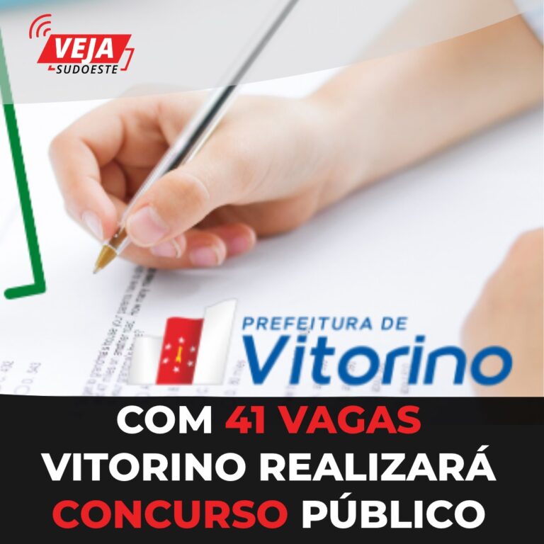 Vitorino realizará concurso público