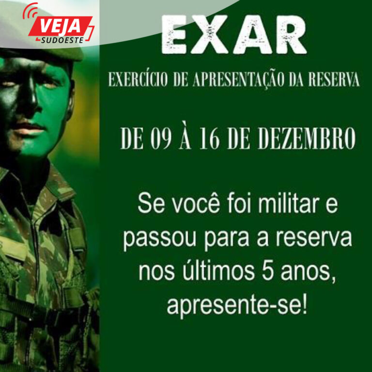 Junta Militar convoca reservistas para o Exercício de Apresentação da Reserva