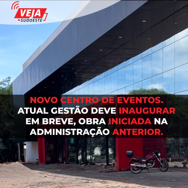 Centro de Eventos, iniciado na administração Zucchi, deve ser inaugurado em breve