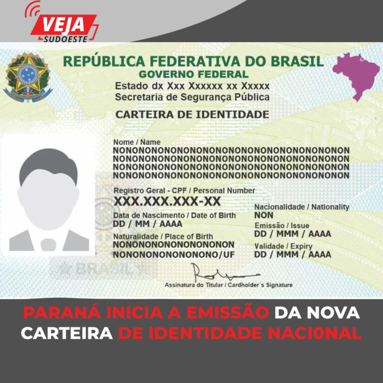 O Paraná começou a emitir a Carteira de Identidade Nacional (CIN).