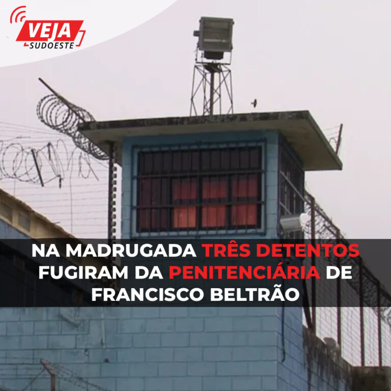 Três detentos fugiram da Penitenciaria Estadual de Francisco Beltrão na madrugada de terça-feira