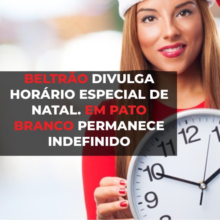 Pato Branco pode definir horário especial de natal nesta segunda-feira.