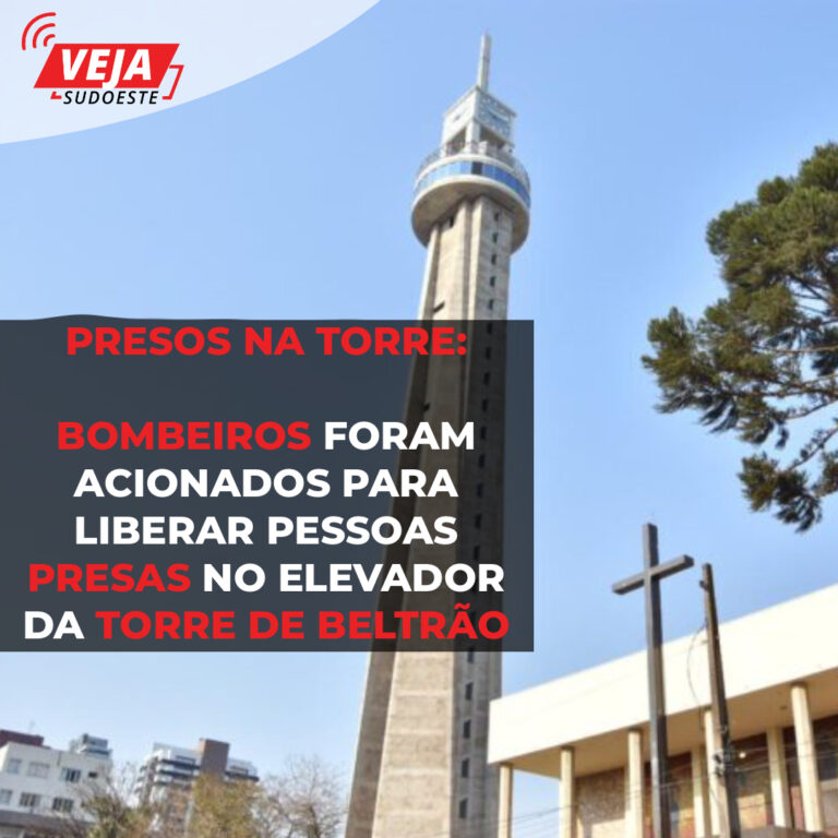 Bombeiros liberam pessoas retidas em elevador da Torre de Francisco Beltrão