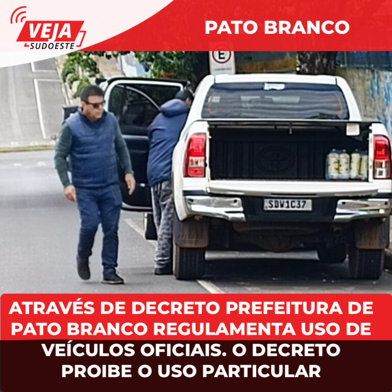 Prefeitura regulamenta uso de veículos oficiais