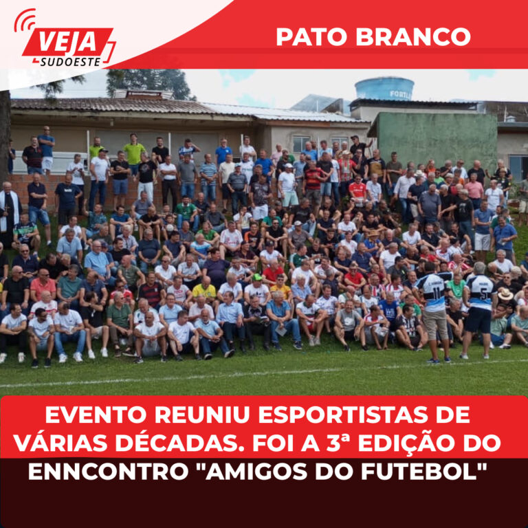 Evento reuniu esportistas de várias décadas. Foi a 3ª Edição do encontro “Amigos do Futebol”