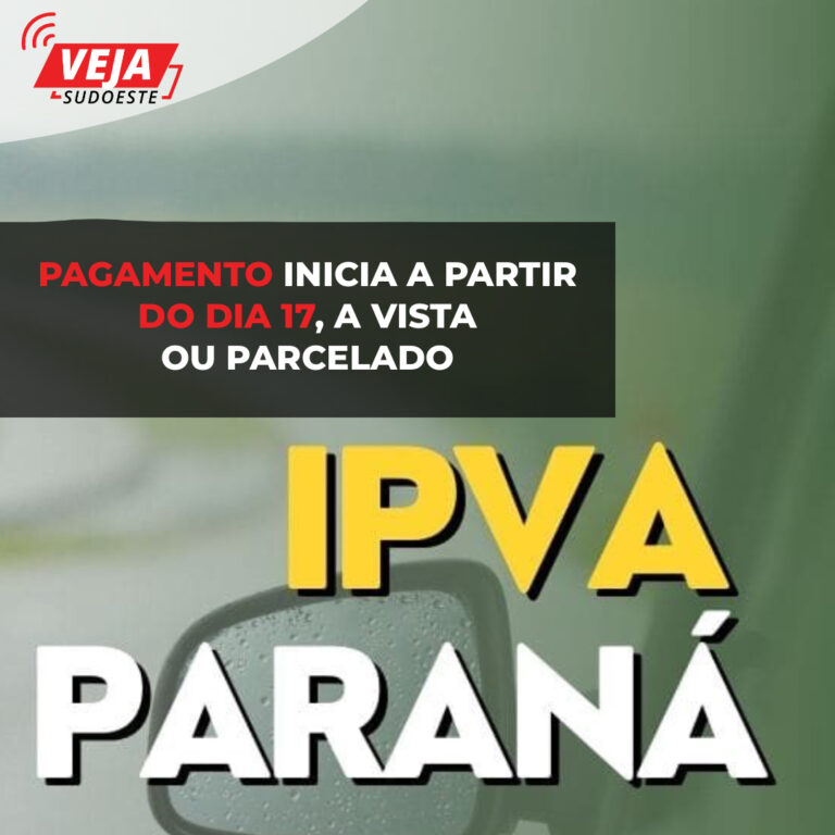 IPVA pagamento inicia a partir do dia 17, a vista ou parcelado