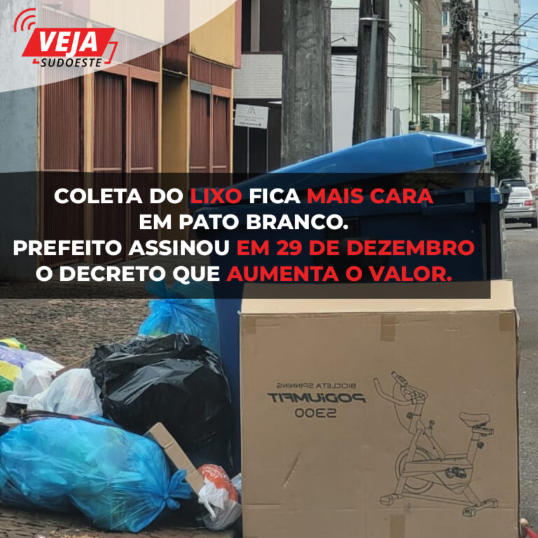 Coleta de lixo mais cara em Pato Branco