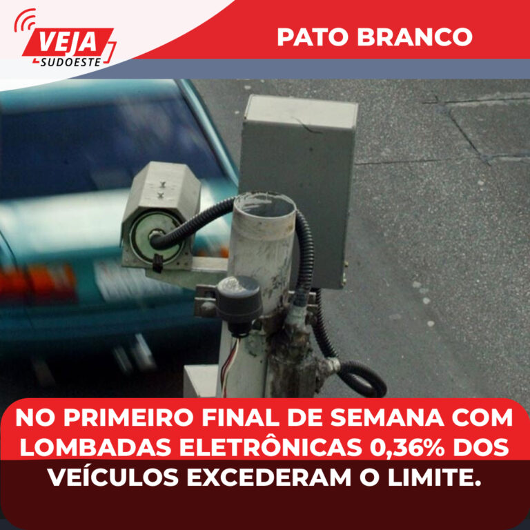 No primeiro final de semana com lombadas eletrônicas 0,36% dos veículos excederam o limite. 