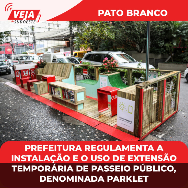 Prefeitura regulamenta a instalação e o uso de extensão temporária de passeio público, denominada Parklet