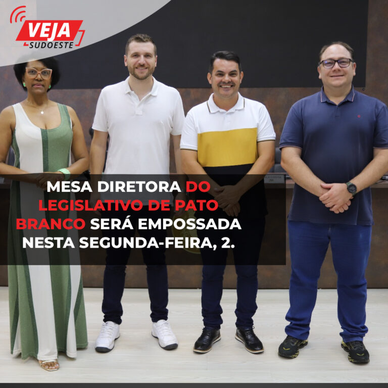 Mesa diretora da câmara será empossada nesta segunda-feira, 2.