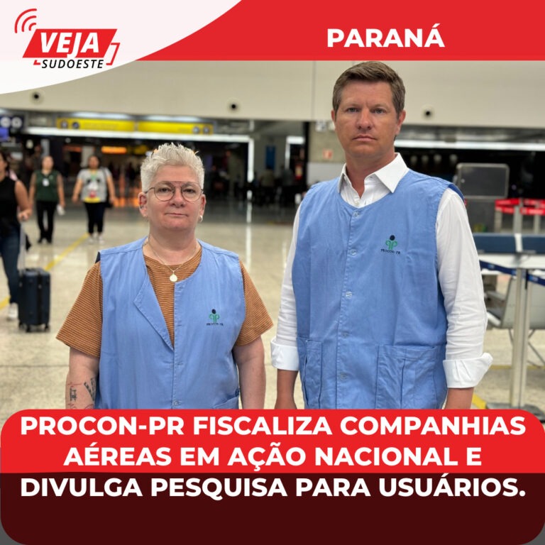 Procon-PR fiscaliza companhias aéreas em ação nacional e divulga pesquisa para usuários