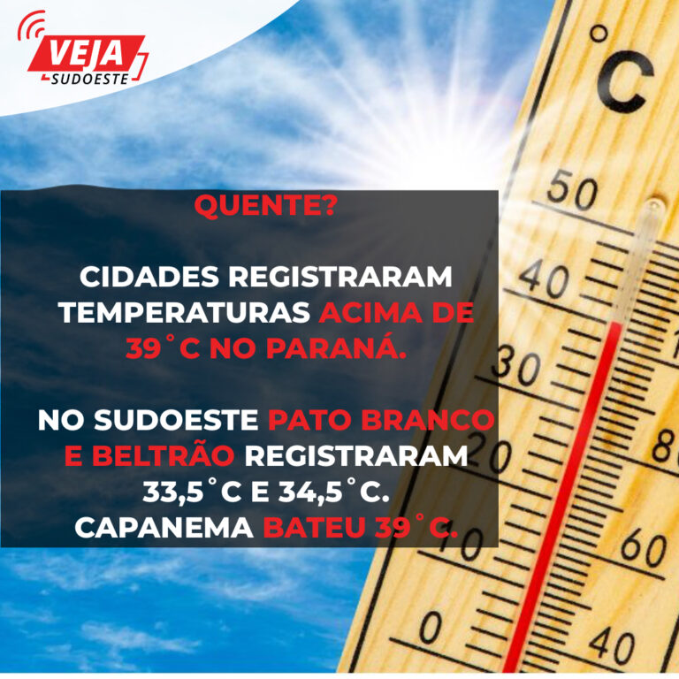 Quente? Loanda registrou a maior temperatura do estado do Paraná no domingo