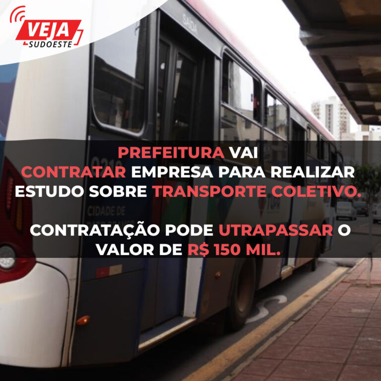 Prefeitura vai contratar empresa para realizar estudo sobre transporte coletivo.