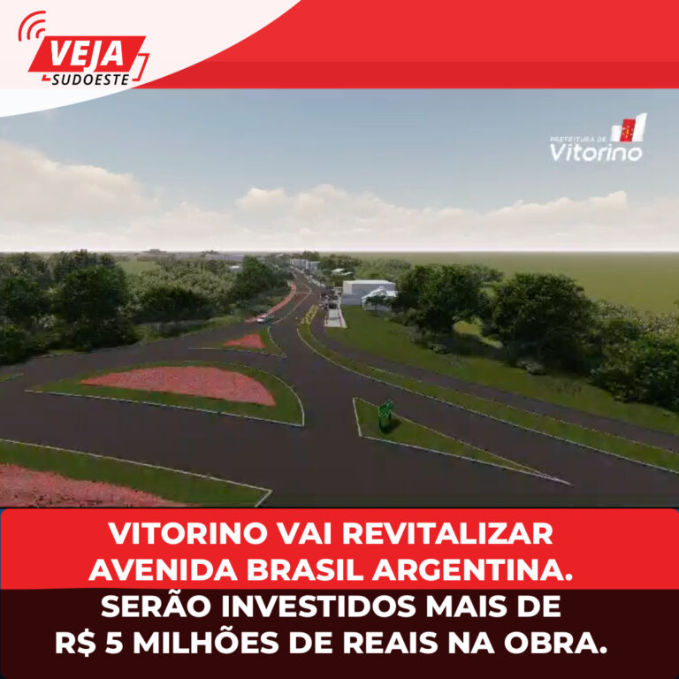 Principal Avenida de Vitorino será revitalizada em 2024