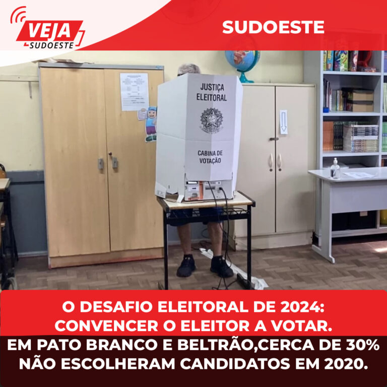 O desafio eleitoral de 2024:convencer o eleitor a votar. 