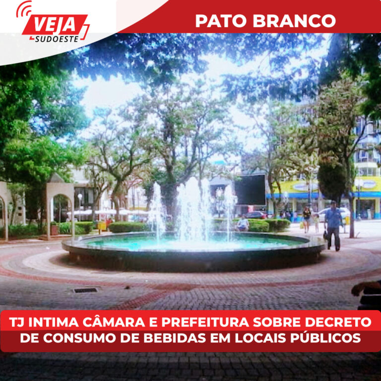 Tribunal de Justiça intima Câmara e prefeitura sobre decreto de consumo de bebidas em locais públicos