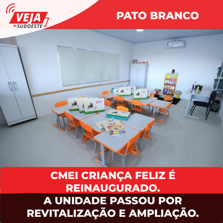 CMEI Criança Feliz é reinaugurado.A unidade passou por revitalização total e ampliação