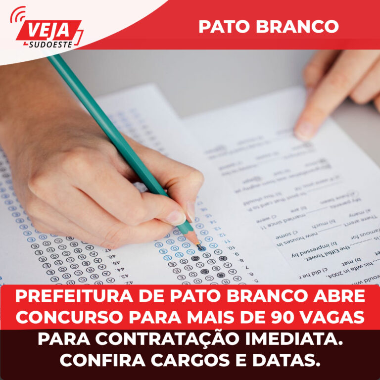 Prefeitura abre concurso para mais de 90 vagas para contratação imediata