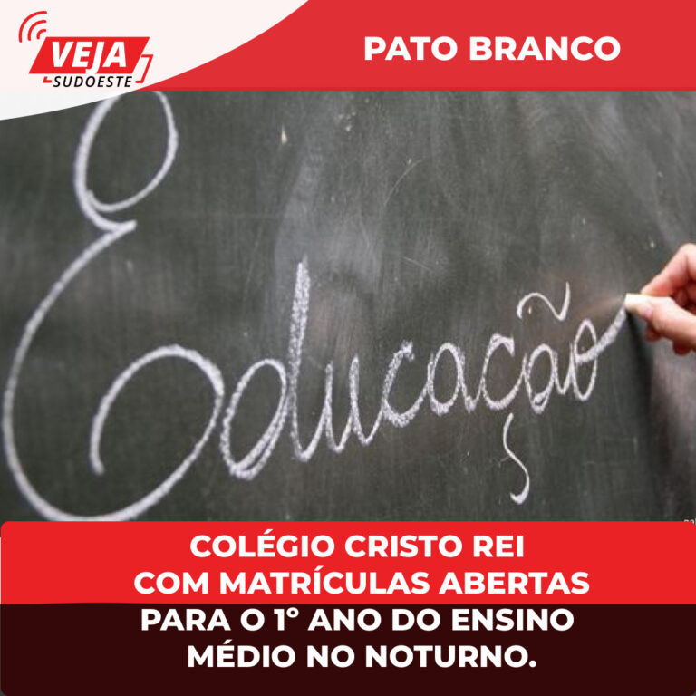 Colégio Cristo Rei com vagas para o noturno