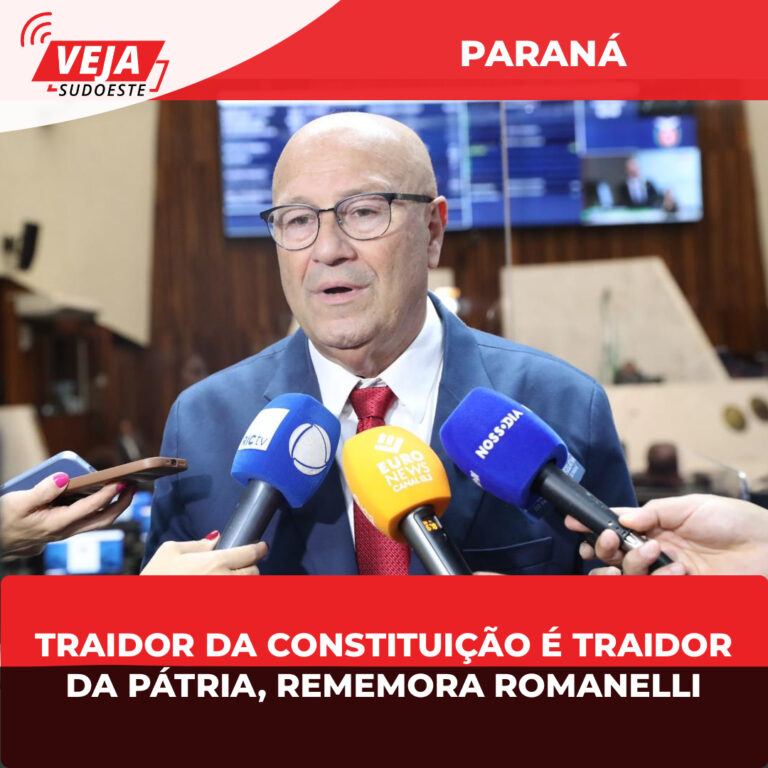 Traidor da Constituição é traidor da Pátria, rememora Romanelli