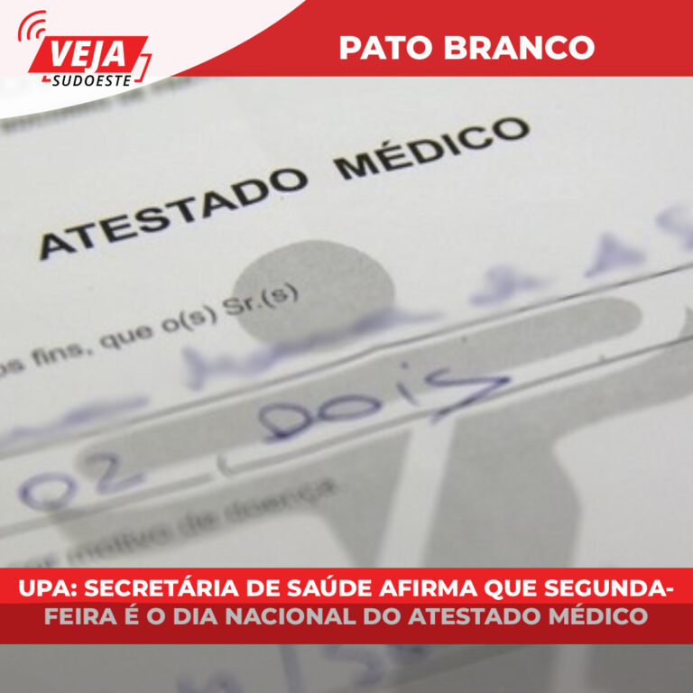 UPA: Secretária de saúde afirma que segunda-feira é o dia nacional do atestado médico