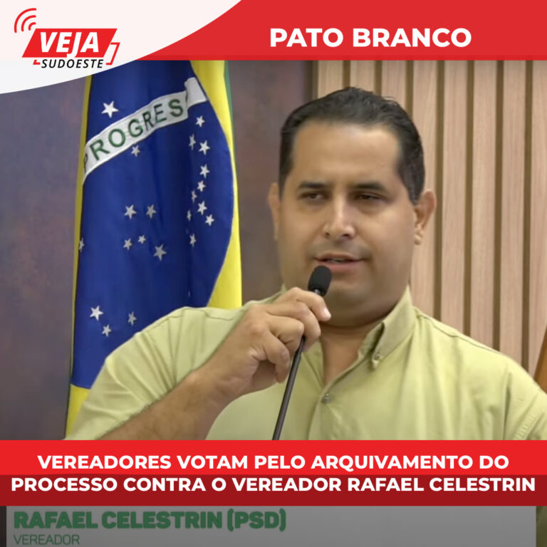 Vereadores votam pela improcedência das infrações e arquivamento do processo contra o vereador Rafael Celestrin