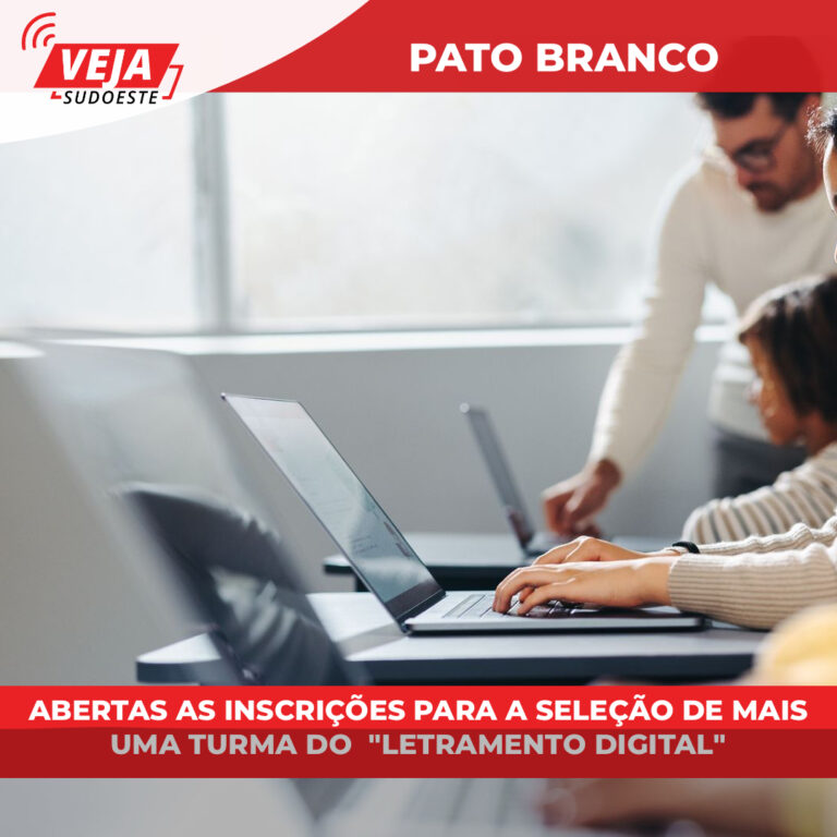 Abertas as inscrições para a seleção de mais uma turma do  “letramento digital”