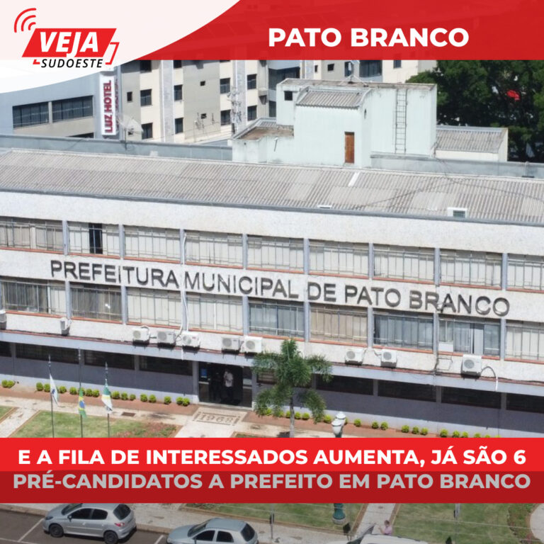 E a fila de interessados aumenta, já são 6 pré-candidatos a prefeito em Pato Branco