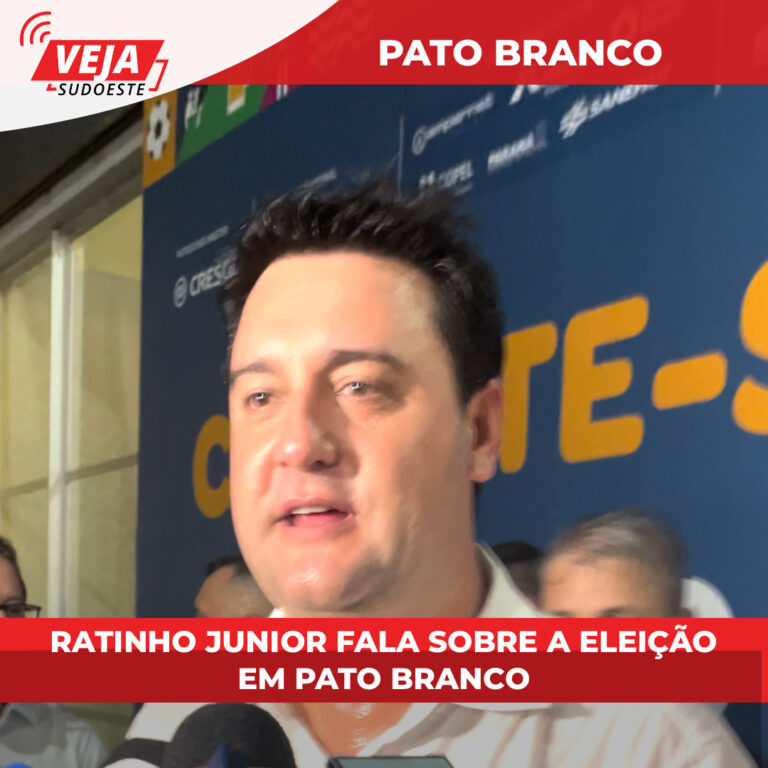 Ratinho Junior fala sobre a eleição em Pato Branco