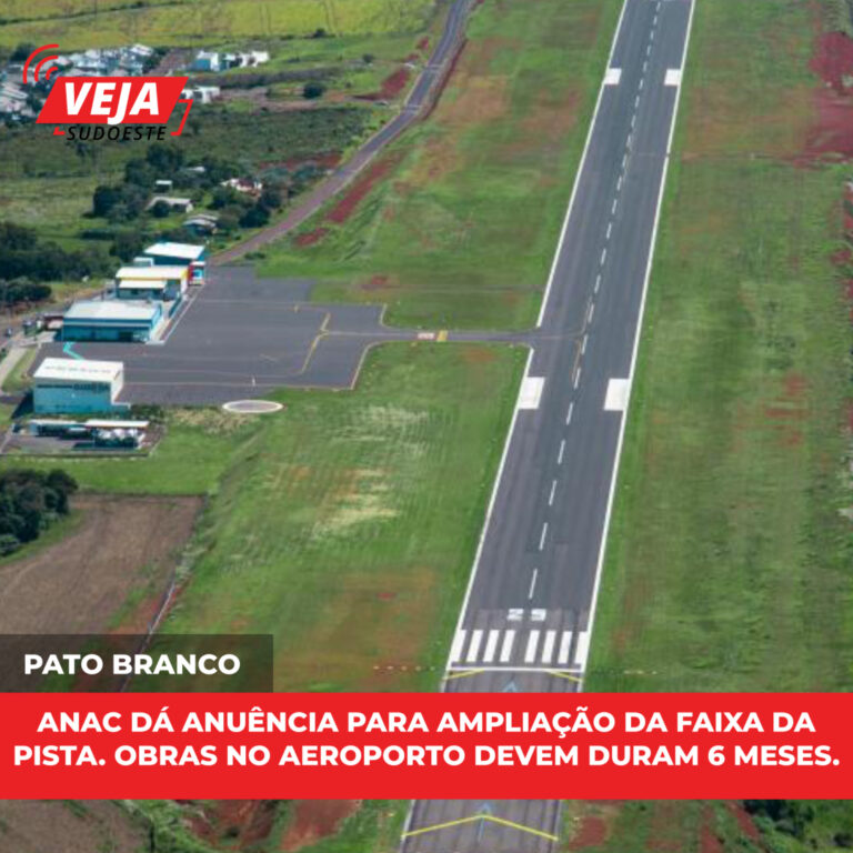 ANAC dá anuência para ampliação da faixa da pista. Obras no aeroporto devem duram 6 meses.