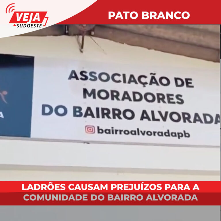 Ladrões causam prejuízos para a comunidade do Bairro Alvorada