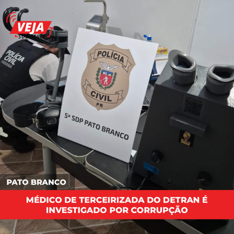 Médico que presta serviço para terceirizada do DETRAN é investigado por corrupção