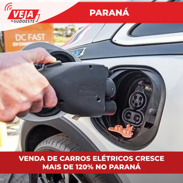 venda de carros elétricos cresce mais de 120% no Paraná