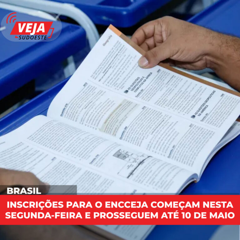 Inscrições para o Encceja começam nesta segunda-feira