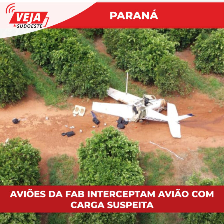 Aviões da FAB interceptam aeronave com carga suspeita no Paraná