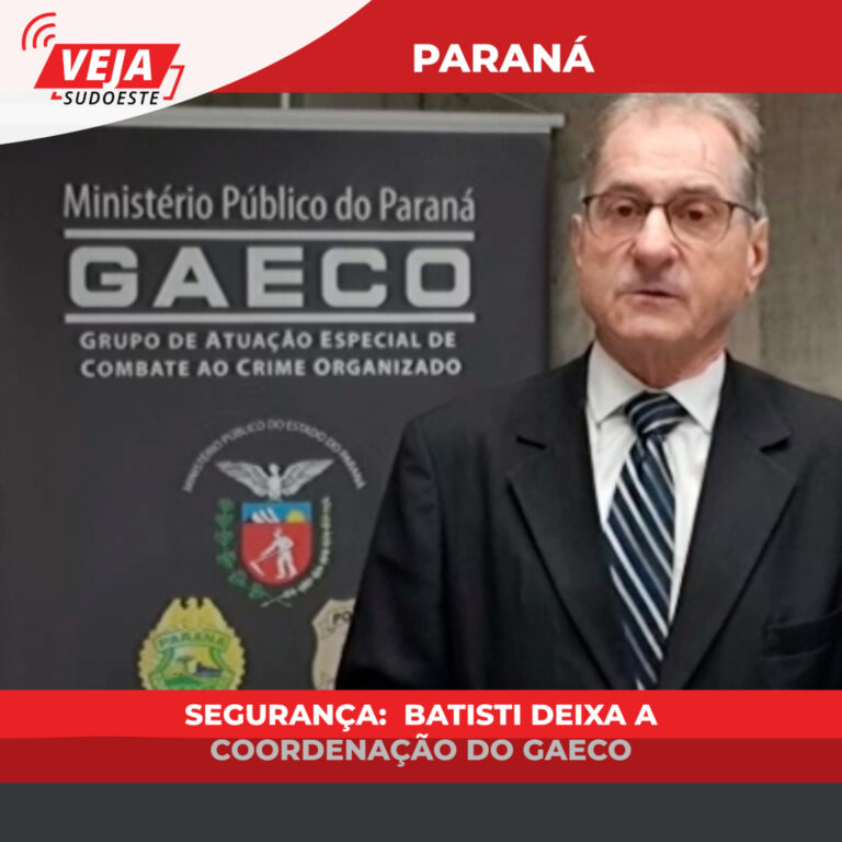 Batisti deixa a coordenação do Gaeco