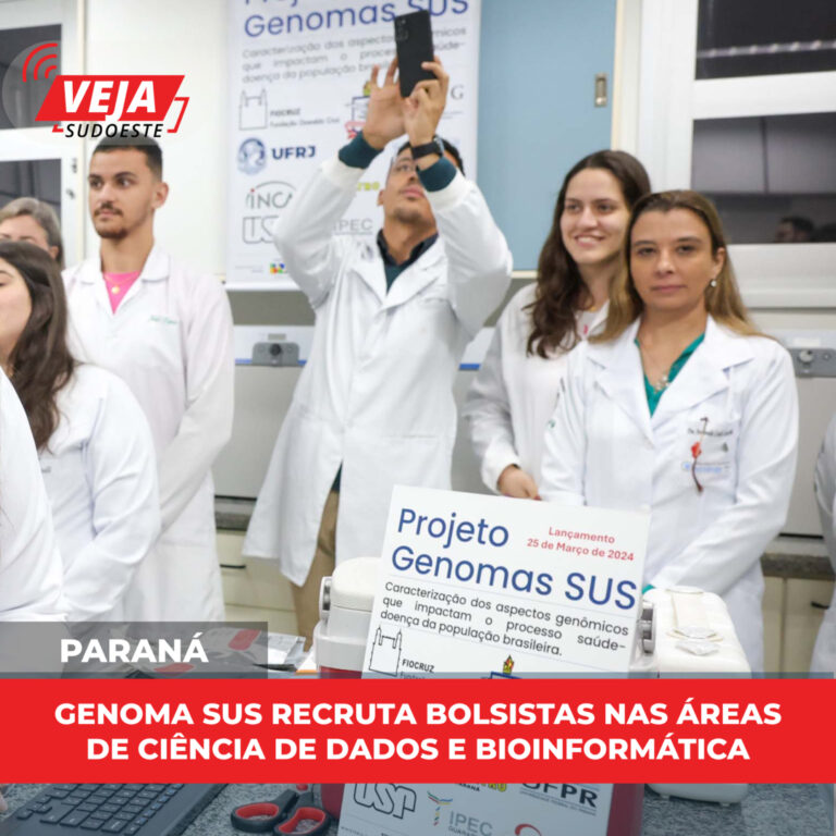 Genoma SUS recruta bolsistas nas áreas de ciência de dados e bioinformática