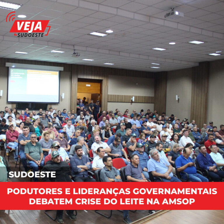 Podutores e lideranças governamentais debatem crise do leite na Amsop