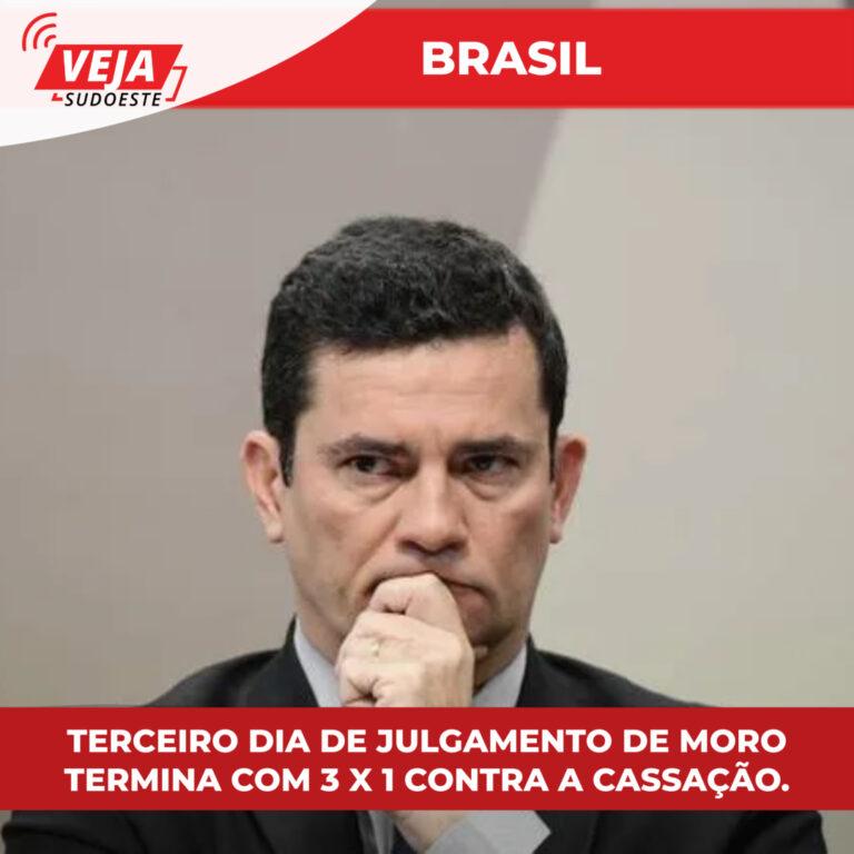 Terceiro dia de julgamento de Moro termina com 3 x 1 contra a cassação.