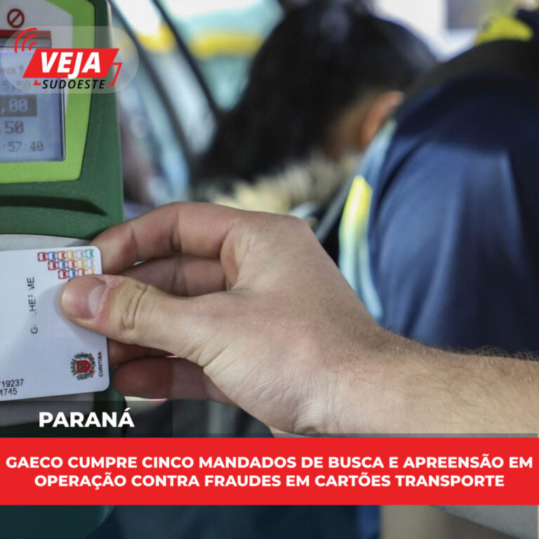 Gaeco cumpre cinco mandados de busca e apreensão em operação contra fraudes em cartões transporte