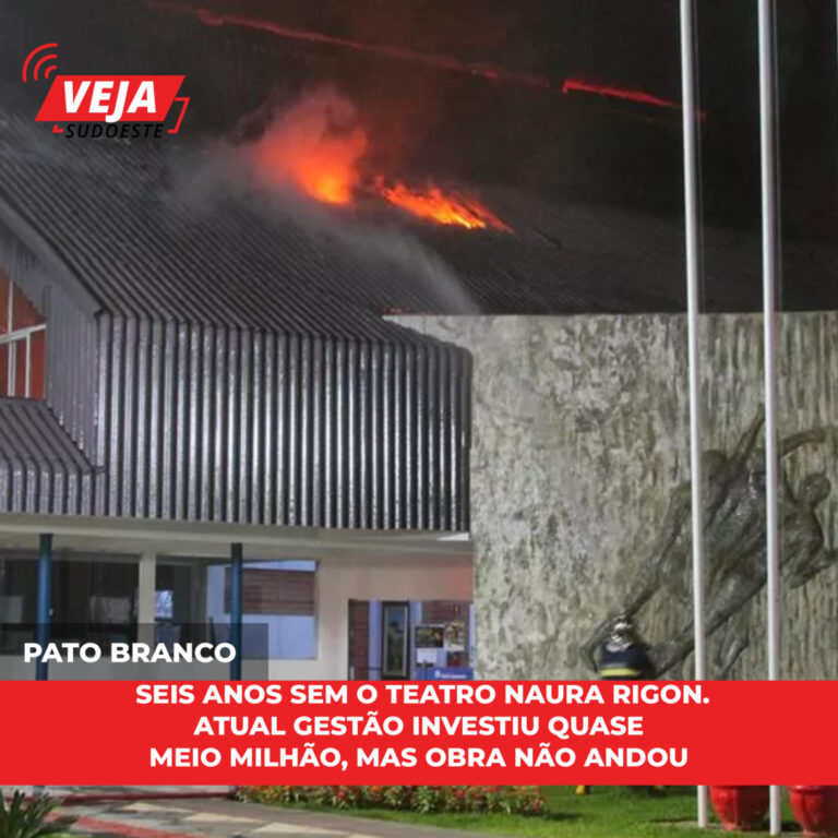 Teatro Naura Rigon, obra de reconstrução não avança