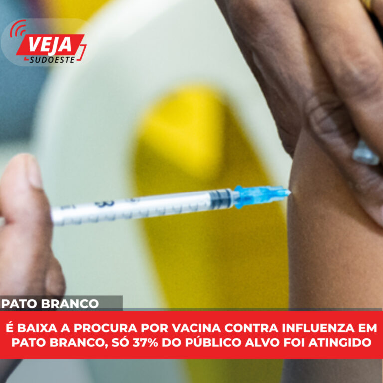 É baixa a procura por vacina contra influenza em Pato Branco, só 37% do público alvo foi atingido