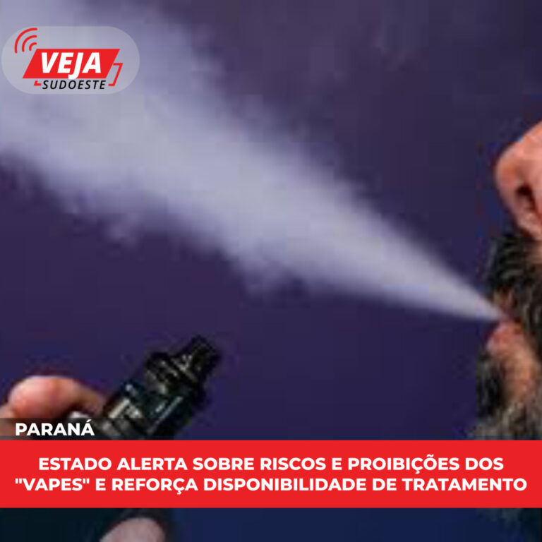 Estado alerta sobre riscos e proibições dos “vapes” e reforça disponibilidade de tratamento