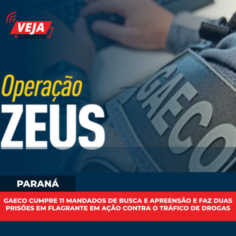 Gaeco cumpre 11 mandados de busca e apreensão e faz duas prisões em flagrante em ação contra o tráfico de drogas